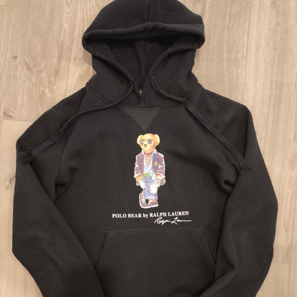 Polo Bear Ralph Lauren Hoodie Sweater size M darkblue - Picture 1 of 3